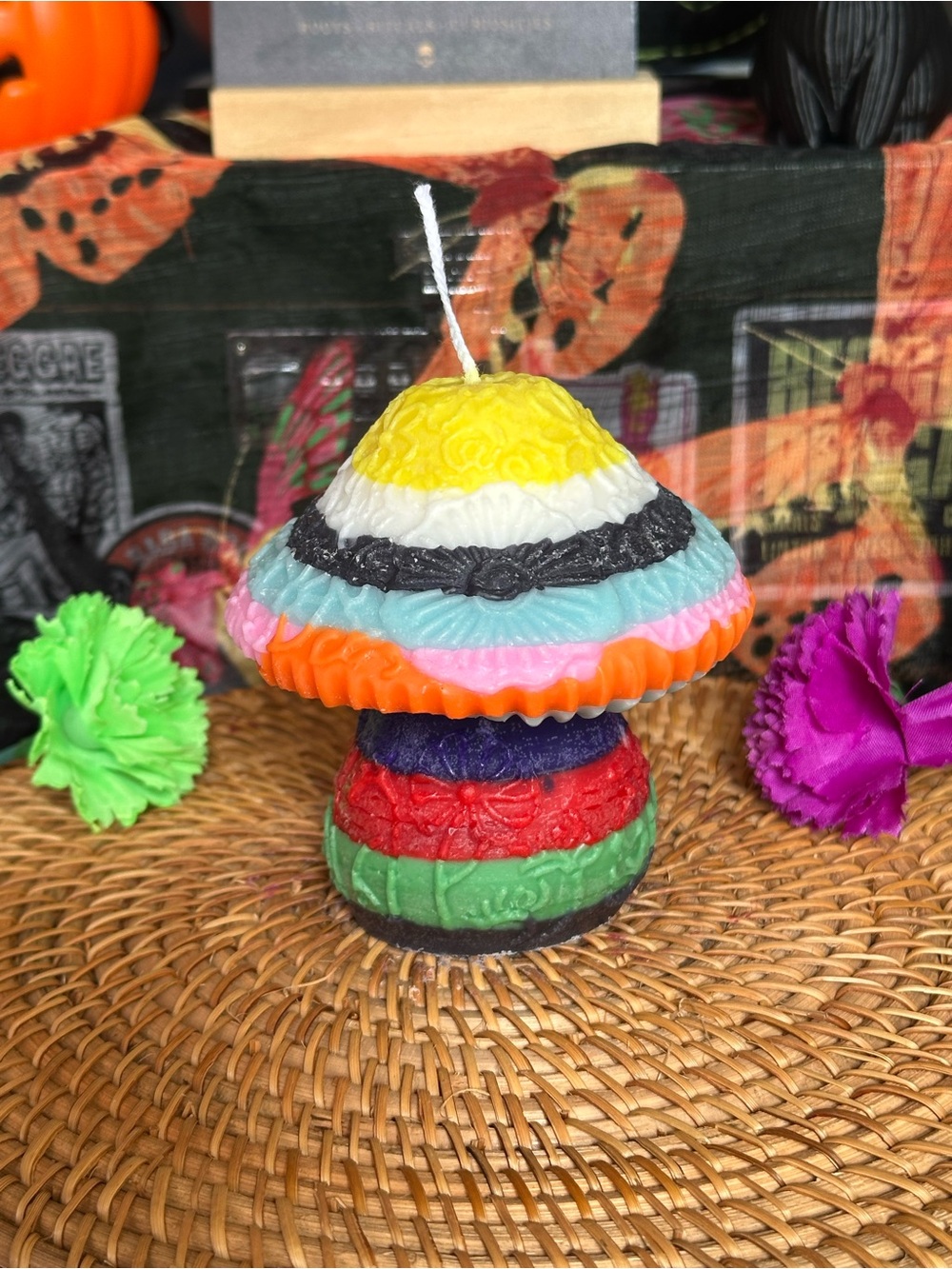 Magic Cauldron Toadstool Candle
